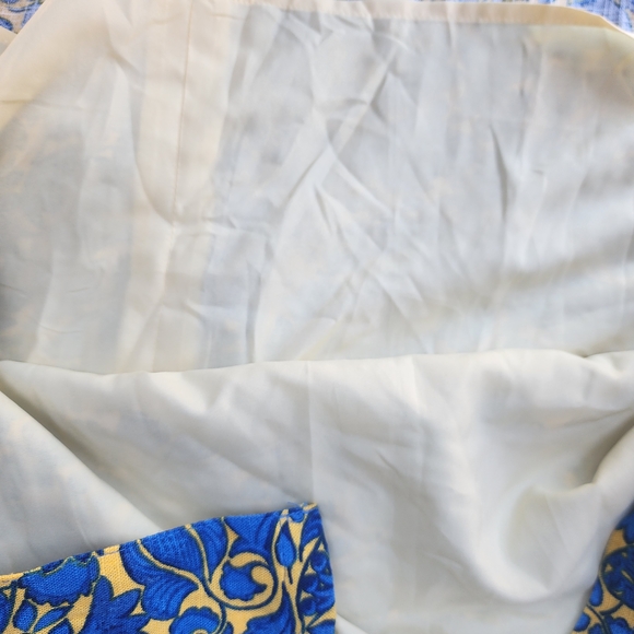 Ann Taylor Blue and Yellow Floral Midi Dress - Picture 6 of 8